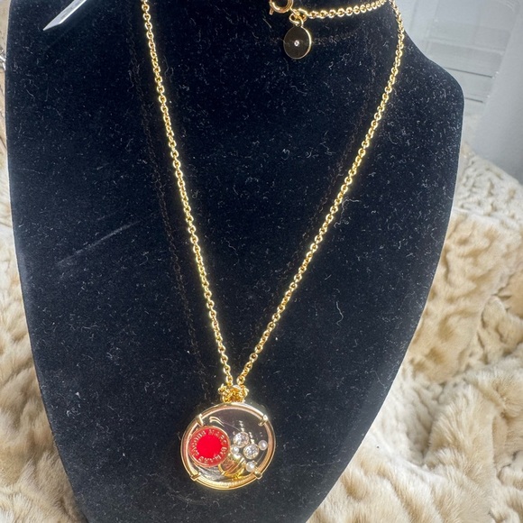 Marc Jacob’s Gold and Red Floating charm Necklace. NWT, w MJ dust bag. - Picture 1 of 9